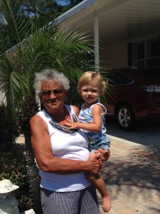 Visiting with Grandma Steury in Sarasota, FL